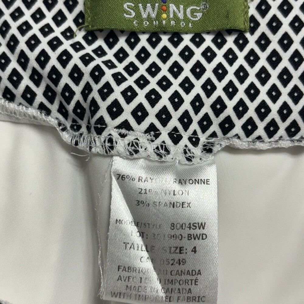Swing Control Women's 4 Black & White Geo Print Vented Techno Golf Skort - Picture 8 of 10